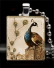 Peacock Scrabble Pendant Jewelry